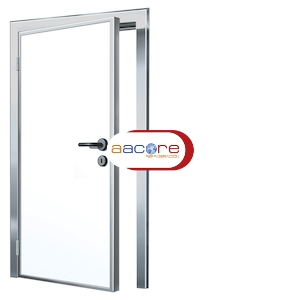 VENTE DE Porte de service rigide  104T12 800X2000mm. Laque blanche avec cadre de travail 